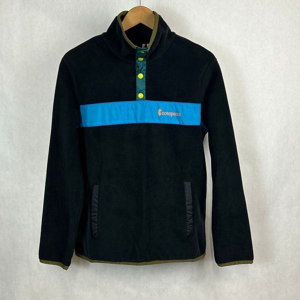 NEW Cotopaxi Teca Fleece Pullover Mens Sz Small Drifting Blue Snap Button Stripe